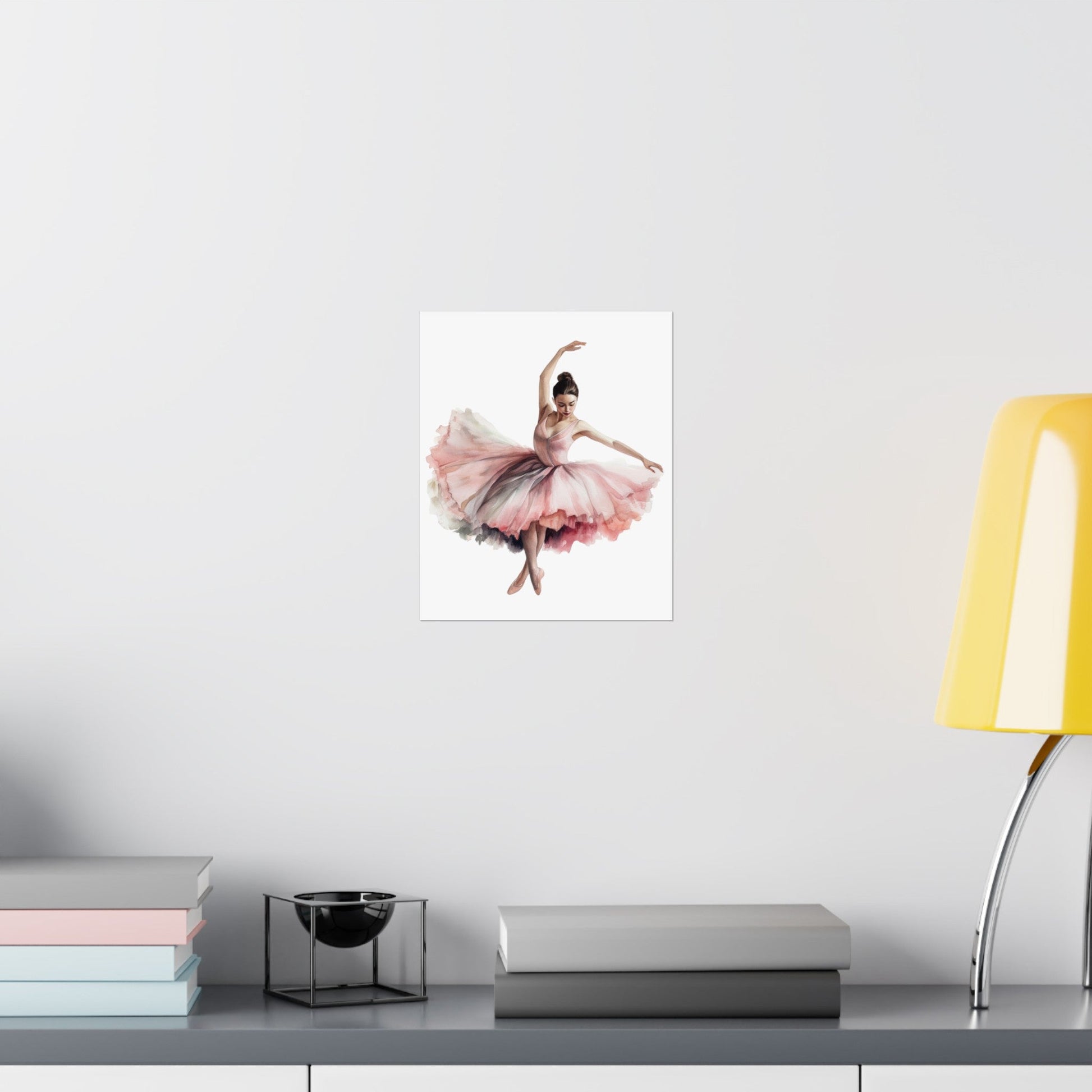 Dancer in a Pretty Pink Dress Wall Art Poster (A6) - Poster - Kristine Celestine