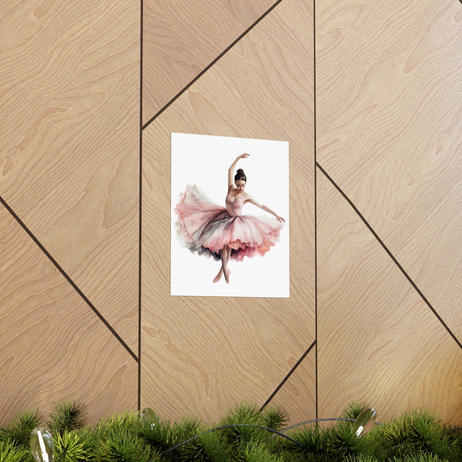 Dancer in a Pretty Pink Dress Wall Art Poster (A6) - Poster - Kristine Celestine