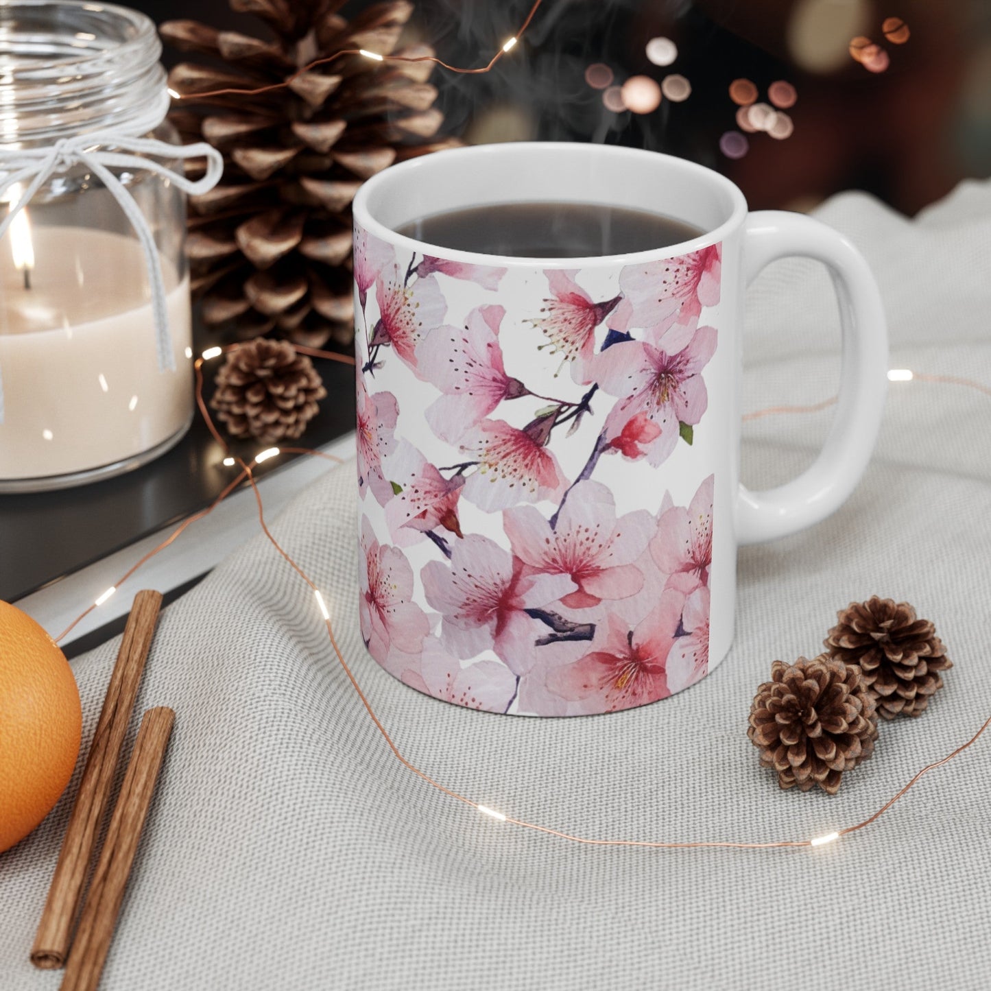 Pink Floral Mug (vG) - Mug - Kristine Celestine