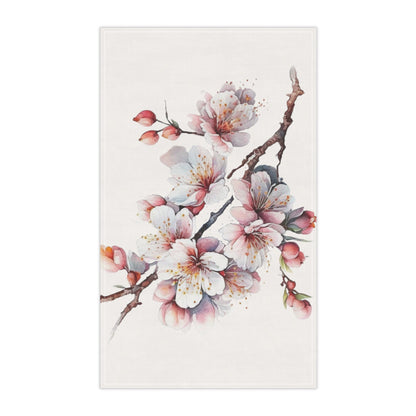 White Flower Kitchen Towel (vC) - Kitchen Towel - Kristine Celestine