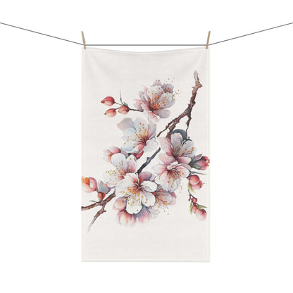 White Flower Kitchen Towel (vC) - Kitchen Towel - Kristine Celestine