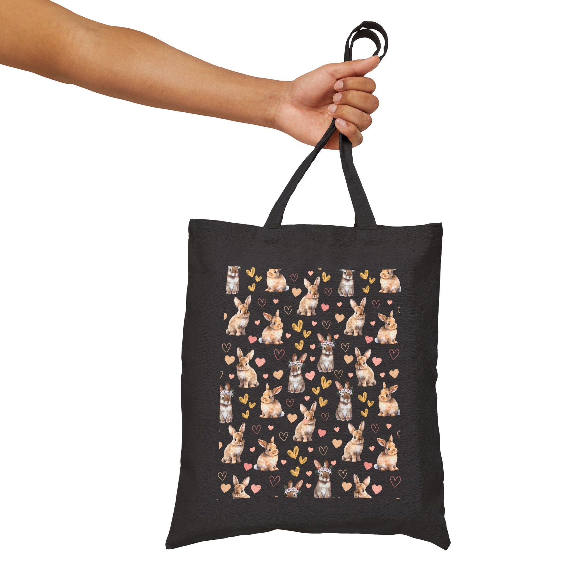 Bunny Love Cotton Canvas Tote Bag - Bags - Kristine Celestine