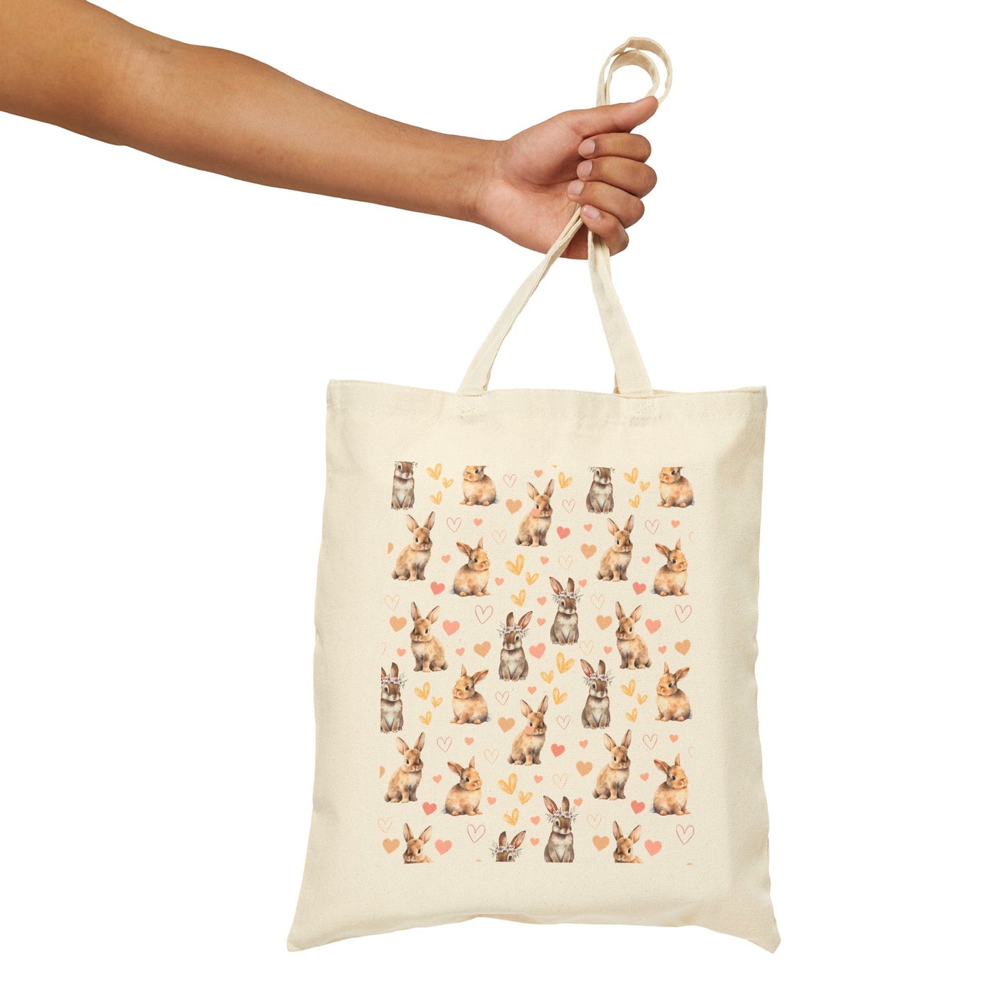 Bunny Love Cotton Canvas Tote Bag - Bags - Kristine Celestine