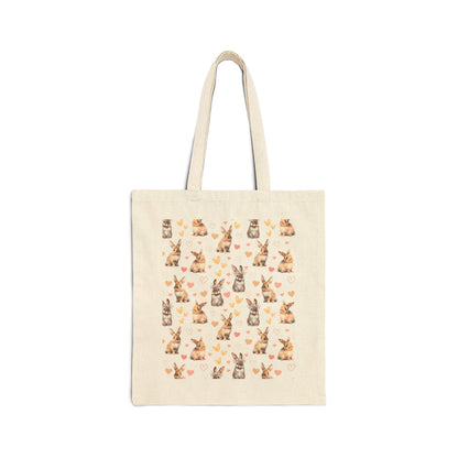 Bunny Love Cotton Canvas Tote Bag - Bags - Kristine Celestine