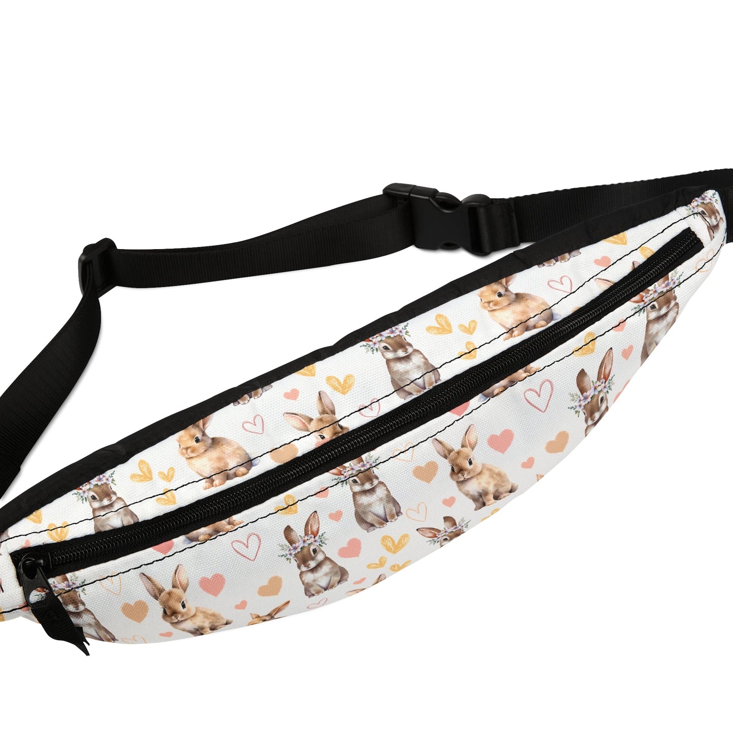 Bunny Love Fanny Pack Floral Rabbits Belt Bag Fun Fanny Bag Spring Bunnies Waist Pack Bum Bag - Bags - Kristine Celestine