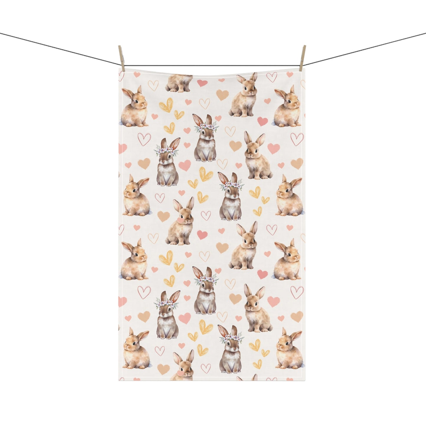 Bunny Love Kitchen Towel - Kitchen Towel - Kristine Celestine