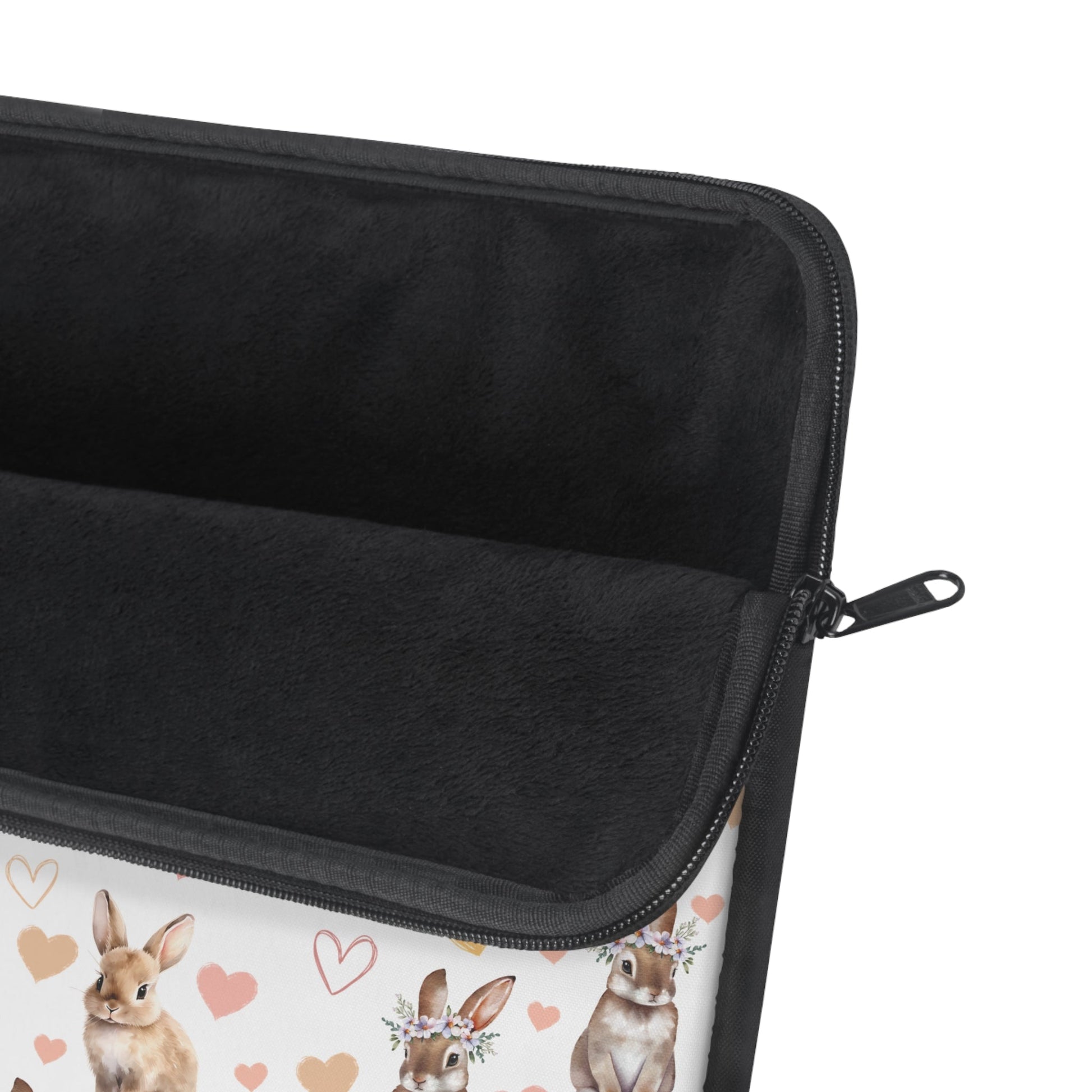 Bunny Love Laptop Sleeve Cute Floral Rabbits Laptop Pouch Summer Bunnies Laptop Bag Laptop Case Spring Animals Laptop Protector Cute Tablet Sleeve Pretty Tablet Case Adorable Tablet Pouch - Laptop Sleeve - Kristine Celestine