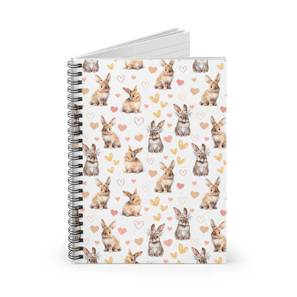 Bunny Love Spiral Notebook 6x8" - Notebook - Kristine Celestine