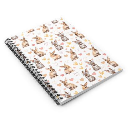 Bunny Love Spiral Notebook 6x8" - Notebook - Kristine Celestine