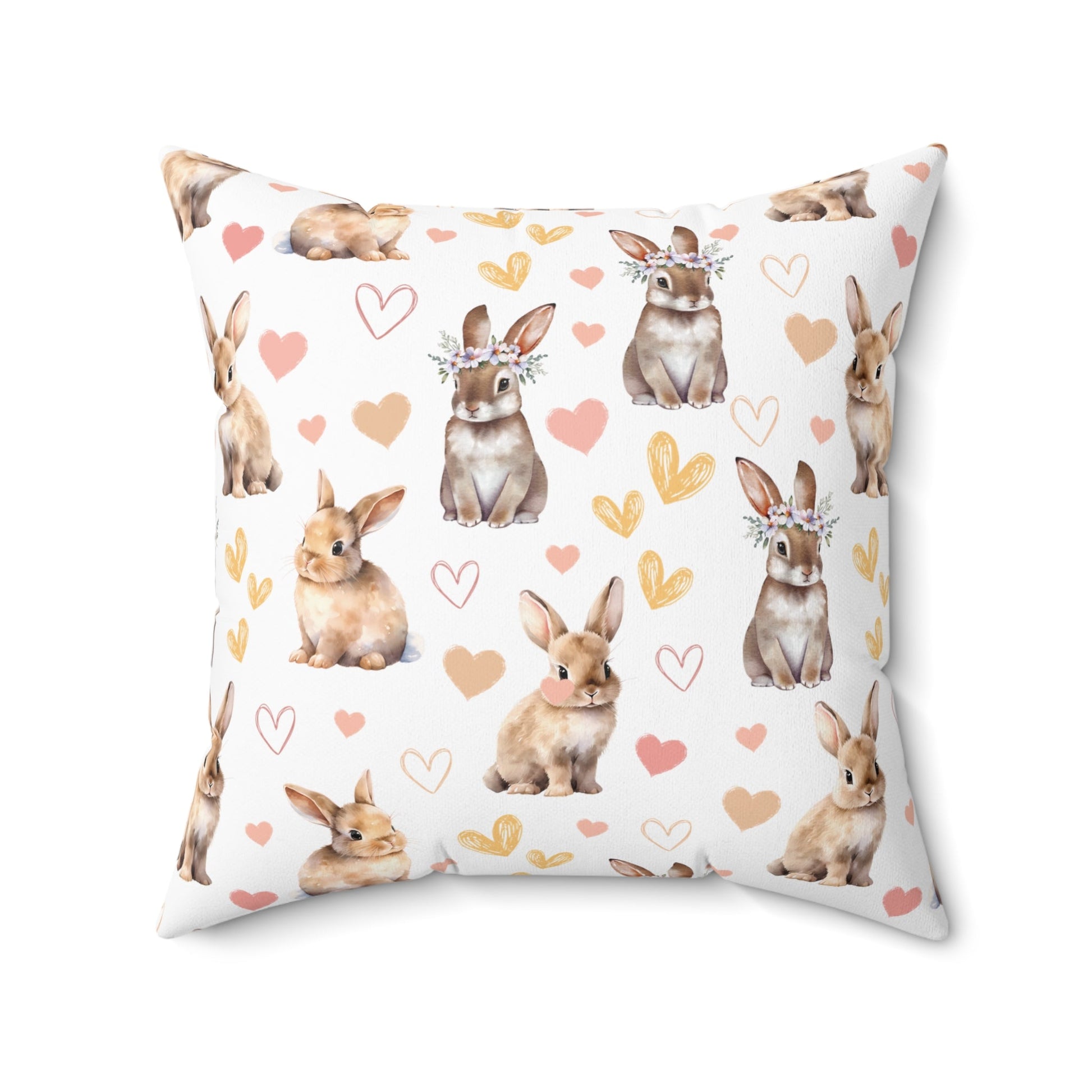 Bunny Love Square Pillow - Pillow - Kristine Celestine