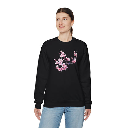 Pink Cherry Blossom Crewneck Sweatshirt (vL) - Sweatshirt - Kristine Celestine