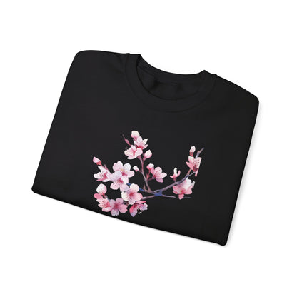 Pink Cherry Blossom Crewneck Sweatshirt (vL) - Sweatshirt - Kristine Celestine