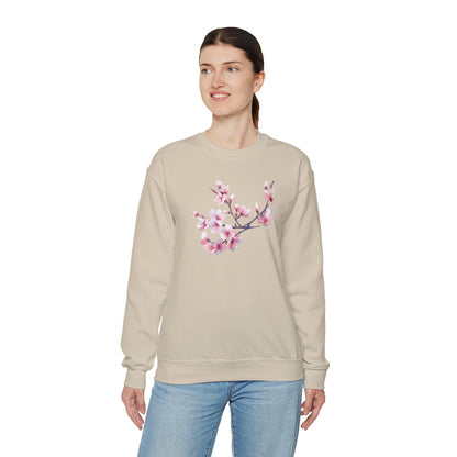 Pink Cherry Blossom Crewneck Sweatshirt (vL) - Sweatshirt - Kristine Celestine