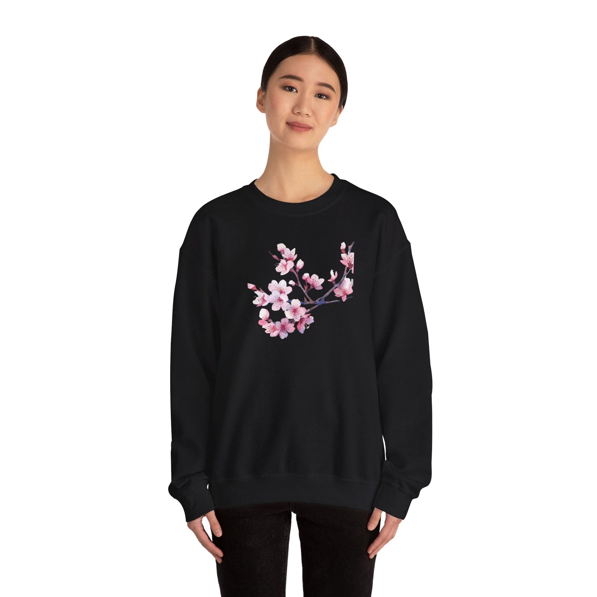 Pink Cherry Blossom Crewneck Sweatshirt (vL) - Sweatshirt - Kristine Celestine