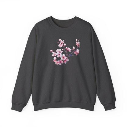 Pink Cherry Blossom Crewneck Sweatshirt (vL) - Sweatshirt - Kristine Celestine