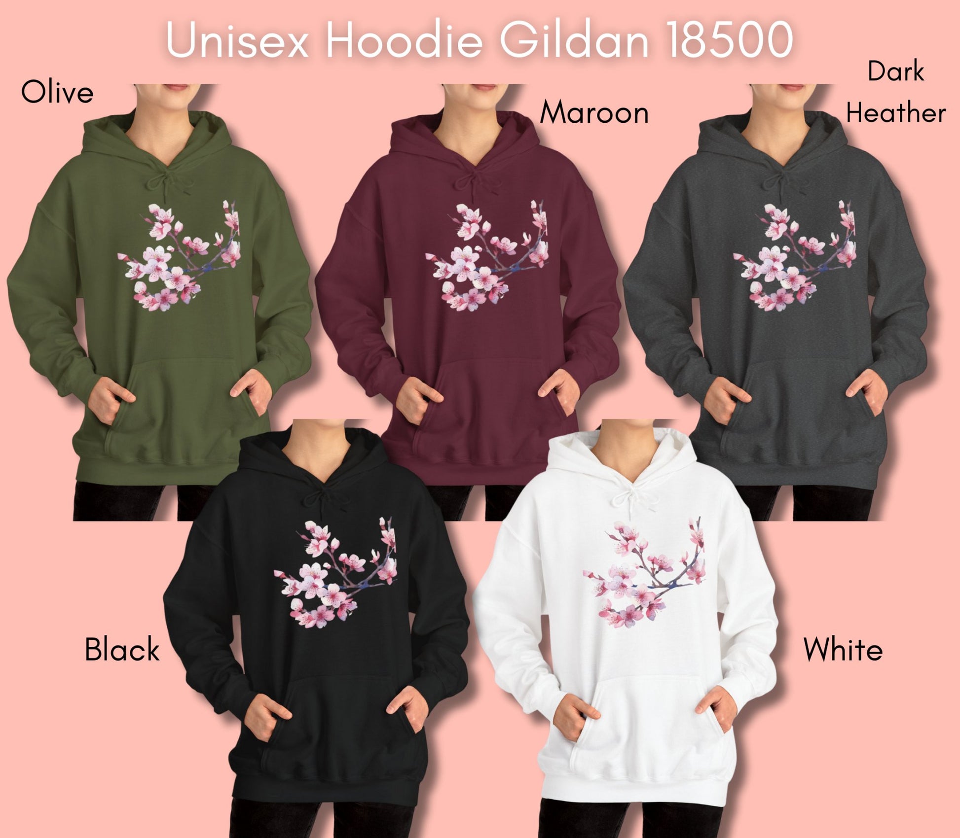 Lovely Cherry Blossom Hoodie (vL) - Hoodie - Kristine Celestine