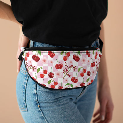 Cherry Checkerboard Fanny Pack Belt Bag Fun Fanny Bag Waist Pack Bum Bag - Bags - Kristine Celestine