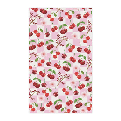 Cherry Checkerboard Kitchen Towel - Kitchen Towel - Kristine Celestine