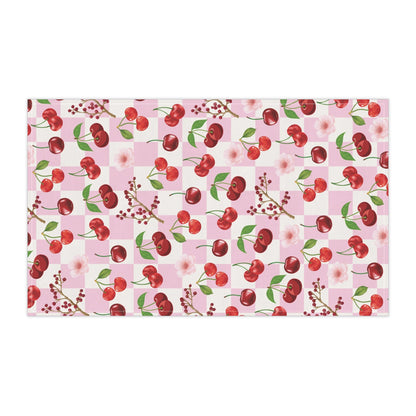 Cherry Checkerboard Kitchen Towel - Kitchen Towel - Kristine Celestine