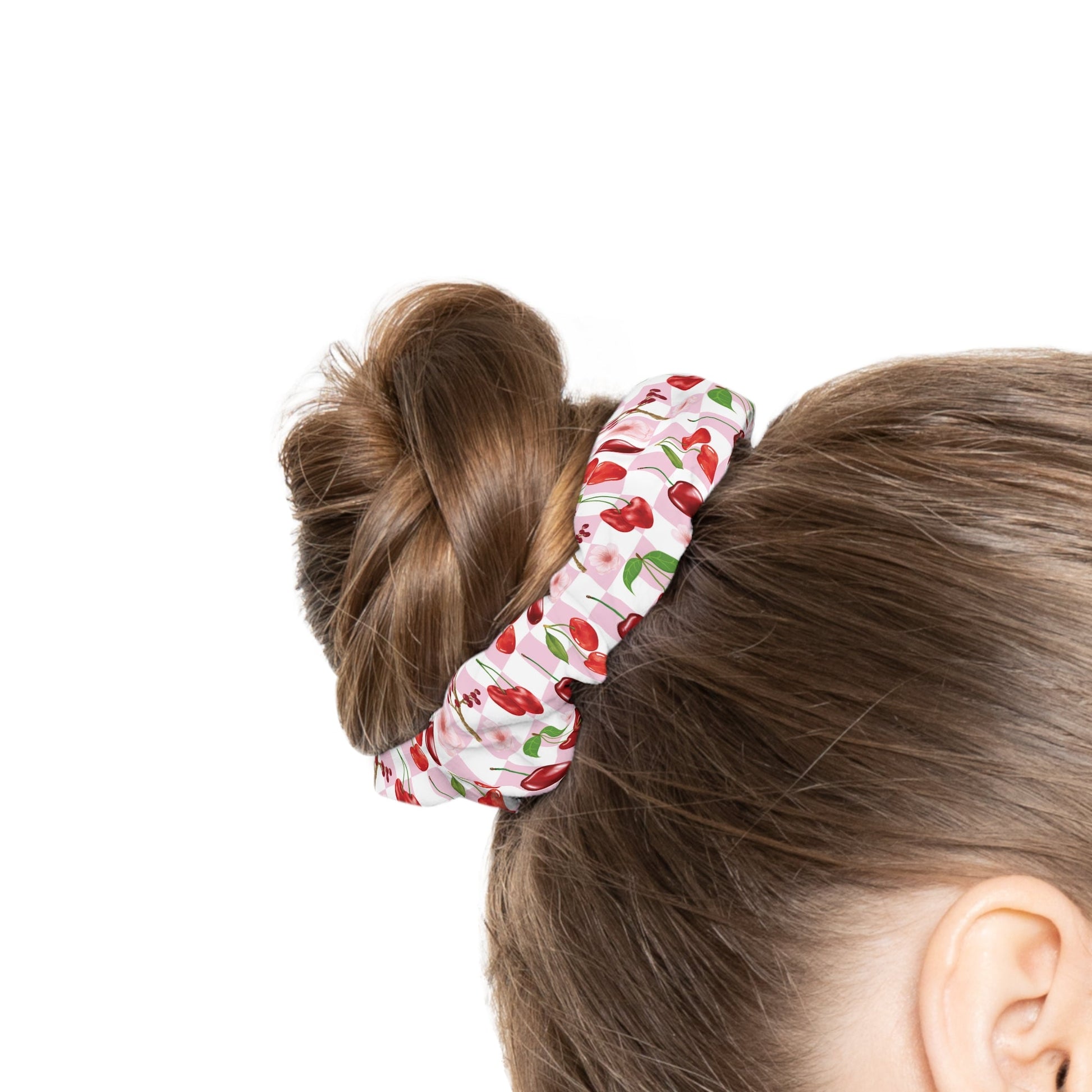 Cherry Checkerboard Scrunchie - Hair Accessories - Kristine Celestine