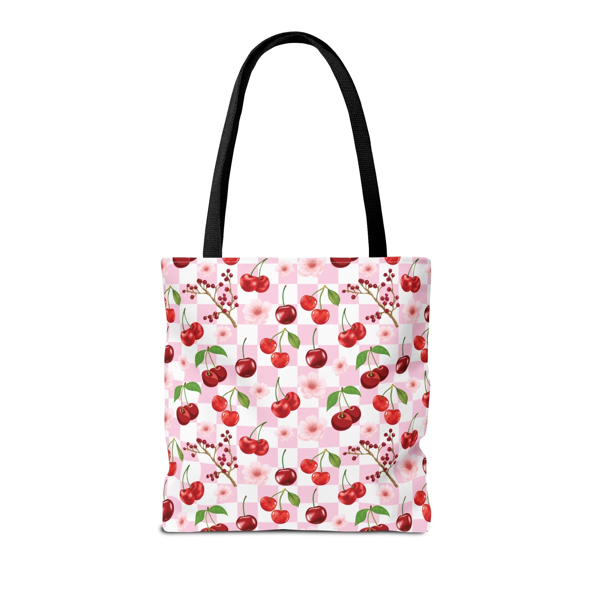 Cherry Checkerboard Tote Bag - Bags - Kristine Celestine