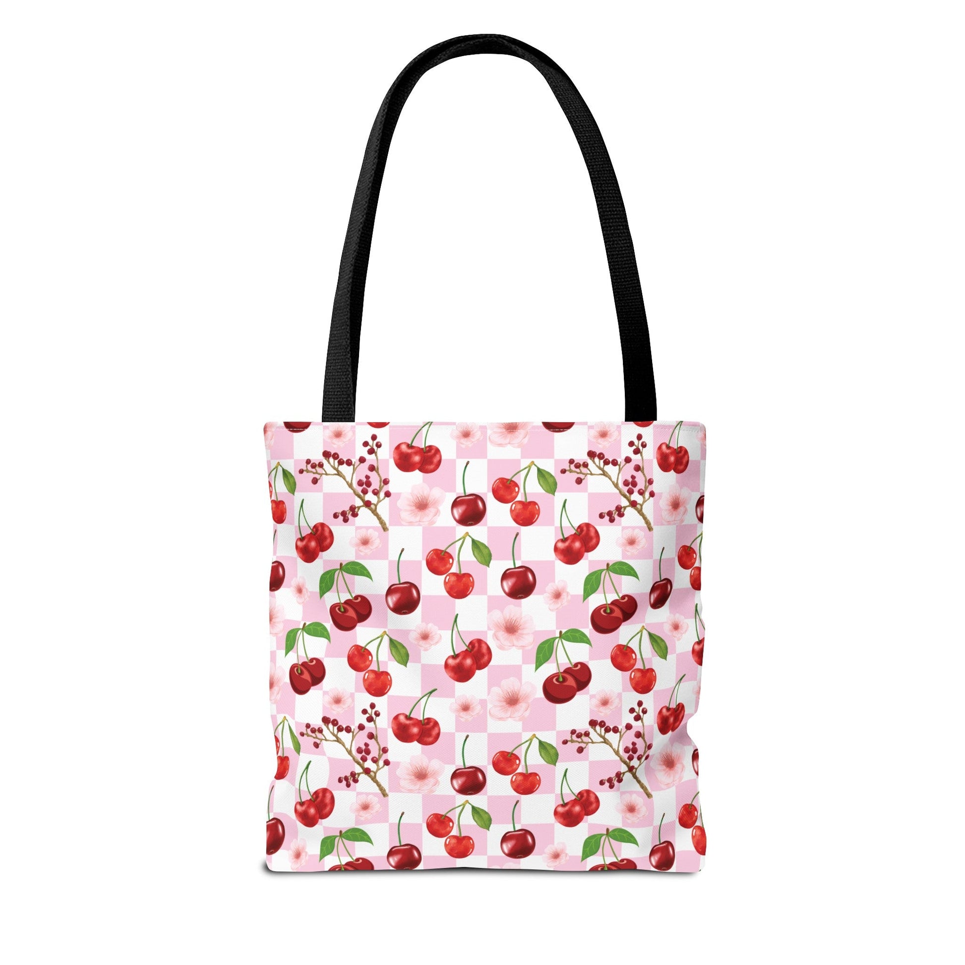 Cherry Checkerboard Tote Bag - Bags - Kristine Celestine