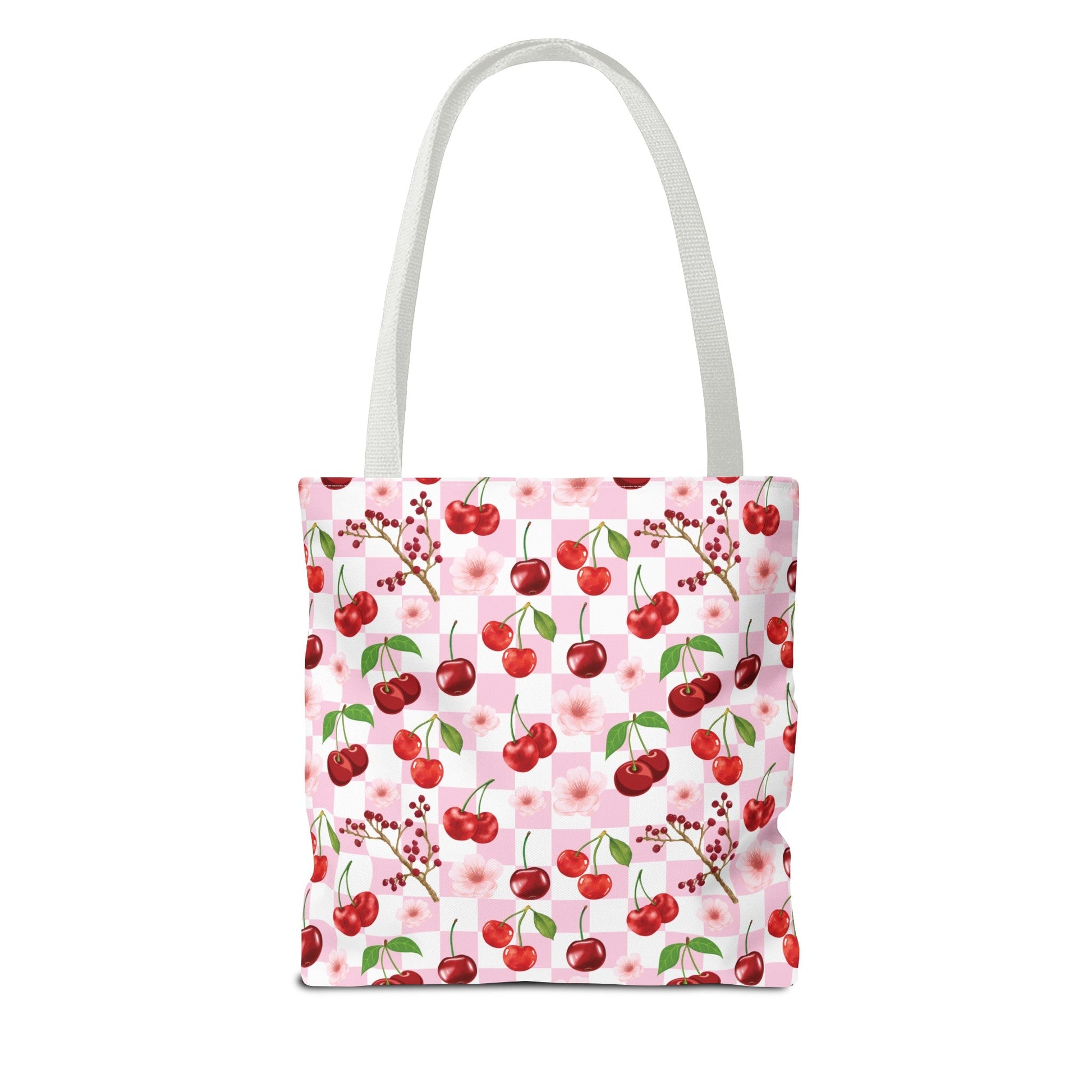 Cherry Checkerboard Tote Bag - Bags - Kristine Celestine