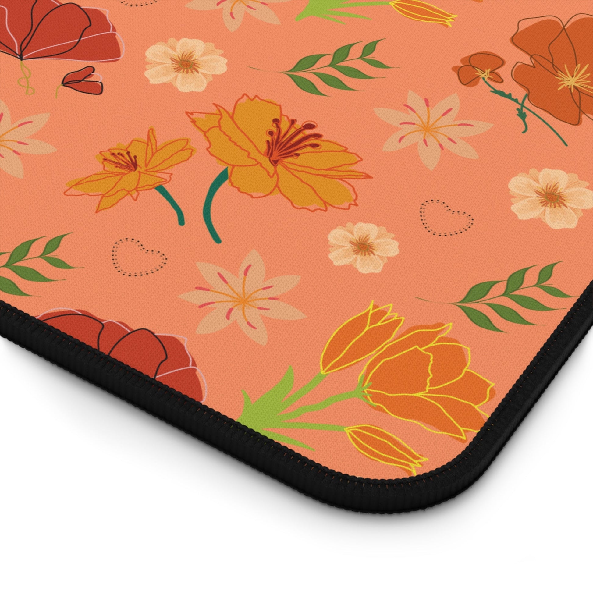 Coral Peach Meadow Desk Mat - Home Decor - Kristine Celestine