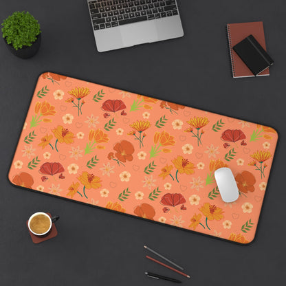 Coral Peach Meadow Desk Mat - Home Decor - Kristine Celestine