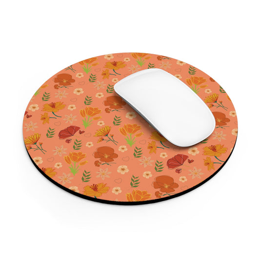 Coral Peach Meadow Mousepad - Home Decor - Kristine Celestine