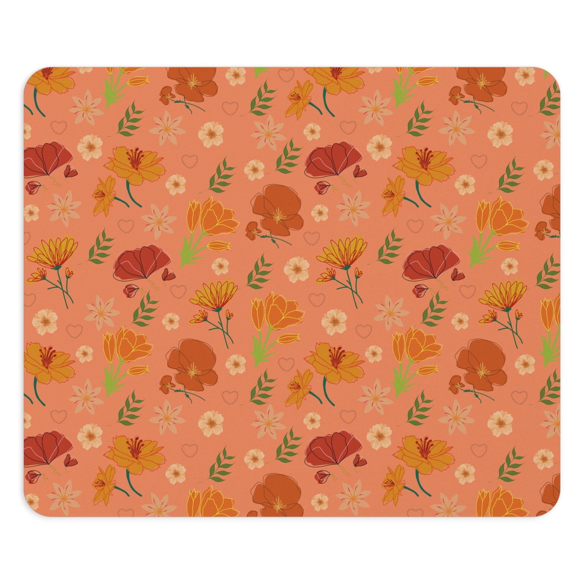 Coral Peach Meadow Mousepad - Home Decor - Kristine Celestine