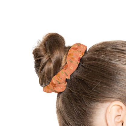 Coral Peach Meadow Scrunchie - Hair Accessories - Kristine Celestine