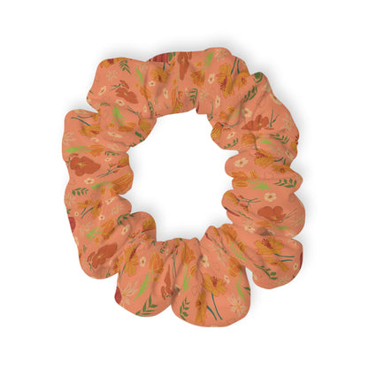 Coral Peach Meadow Scrunchie - Hair Accessories - Kristine Celestine