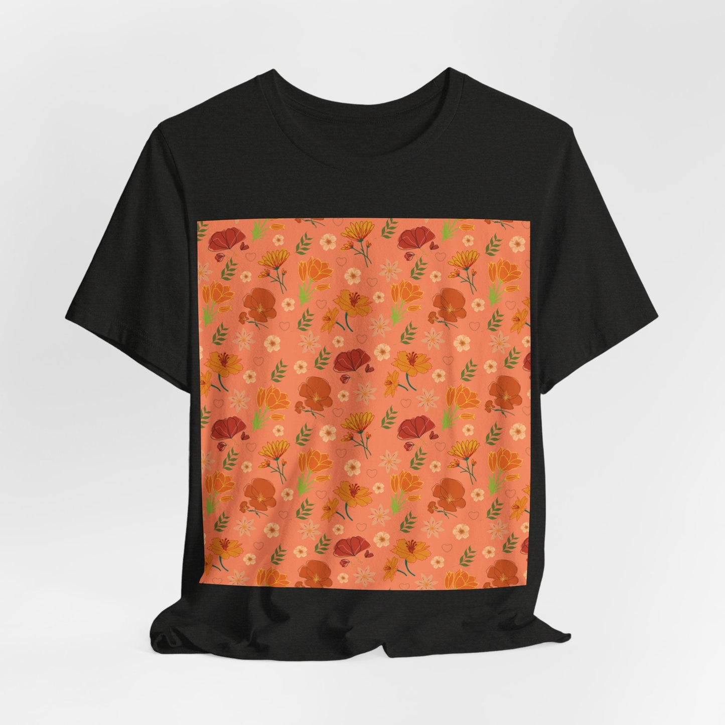 Coral Peach Meadow T - Shirt - T - Shirt - Kristine Celestine