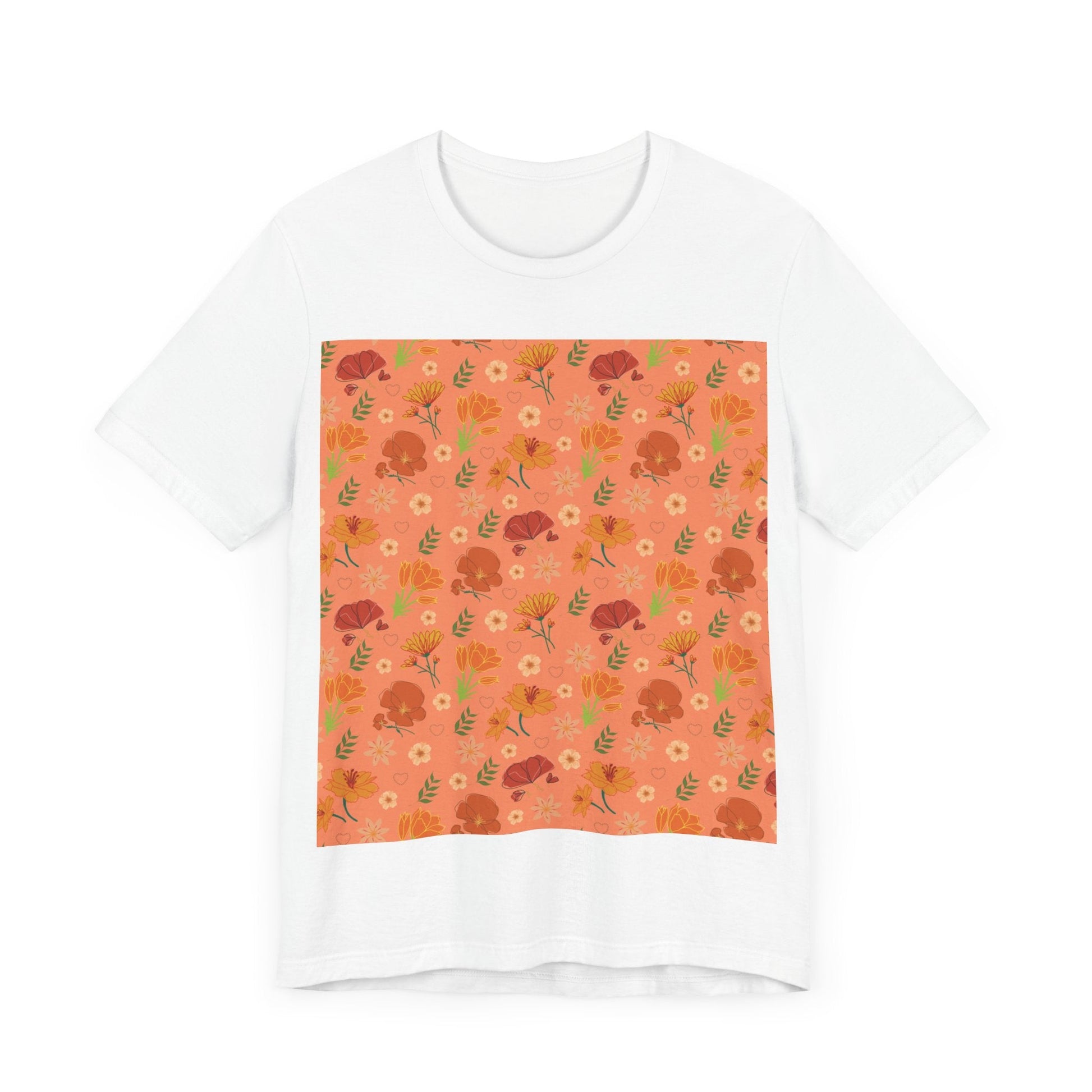 Coral Peach Meadow T - Shirt - T - Shirt - Kristine Celestine