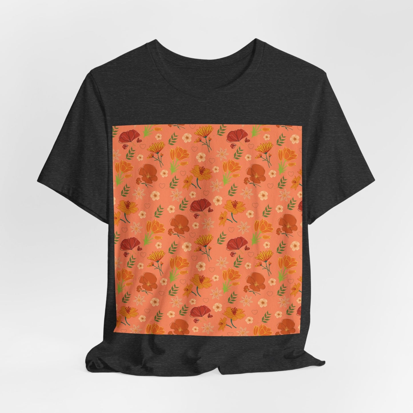 Coral Peach Meadow T - Shirt - T - Shirt - Kristine Celestine