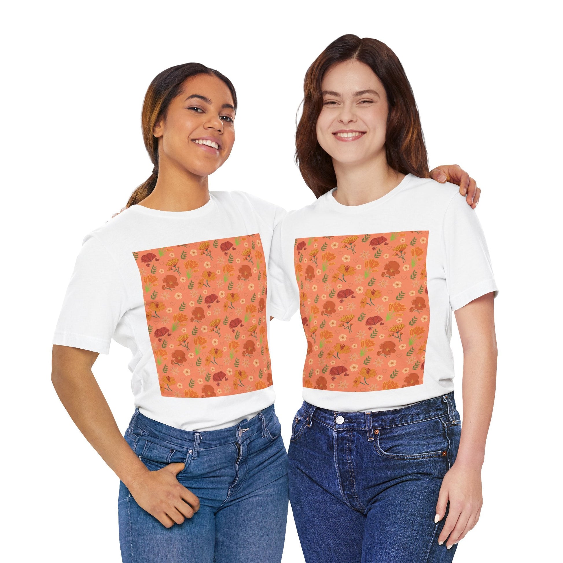 Coral Peach Meadow T - Shirt - T - Shirt - Kristine Celestine