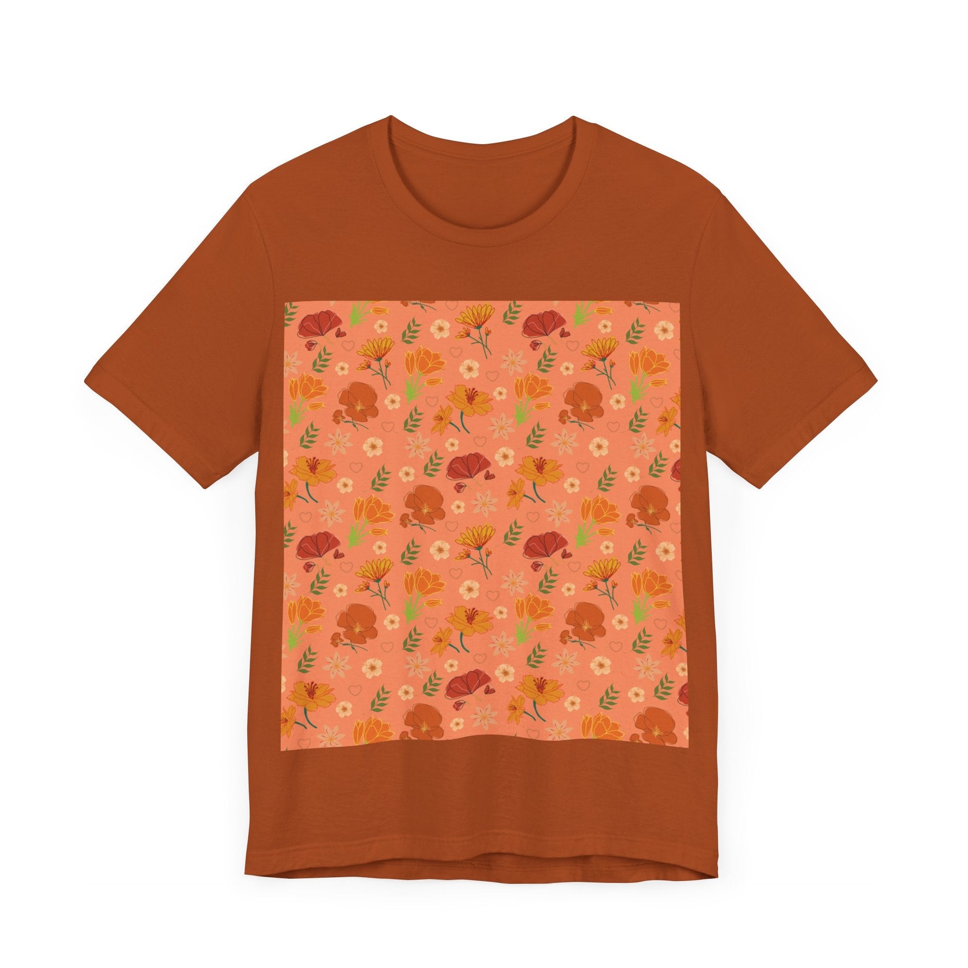 Coral Peach Meadow T - Shirt - T - Shirt - Kristine Celestine