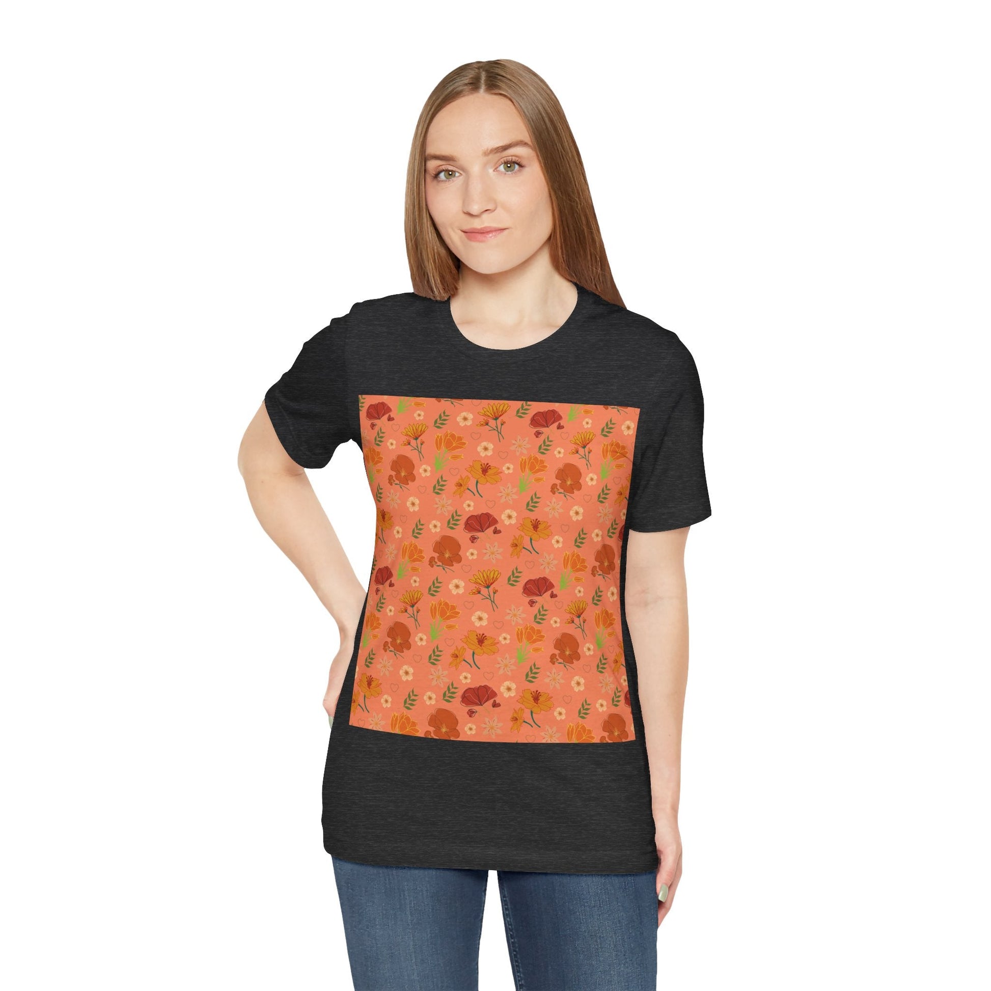 Coral Peach Meadow T - Shirt - T - Shirt - Kristine Celestine