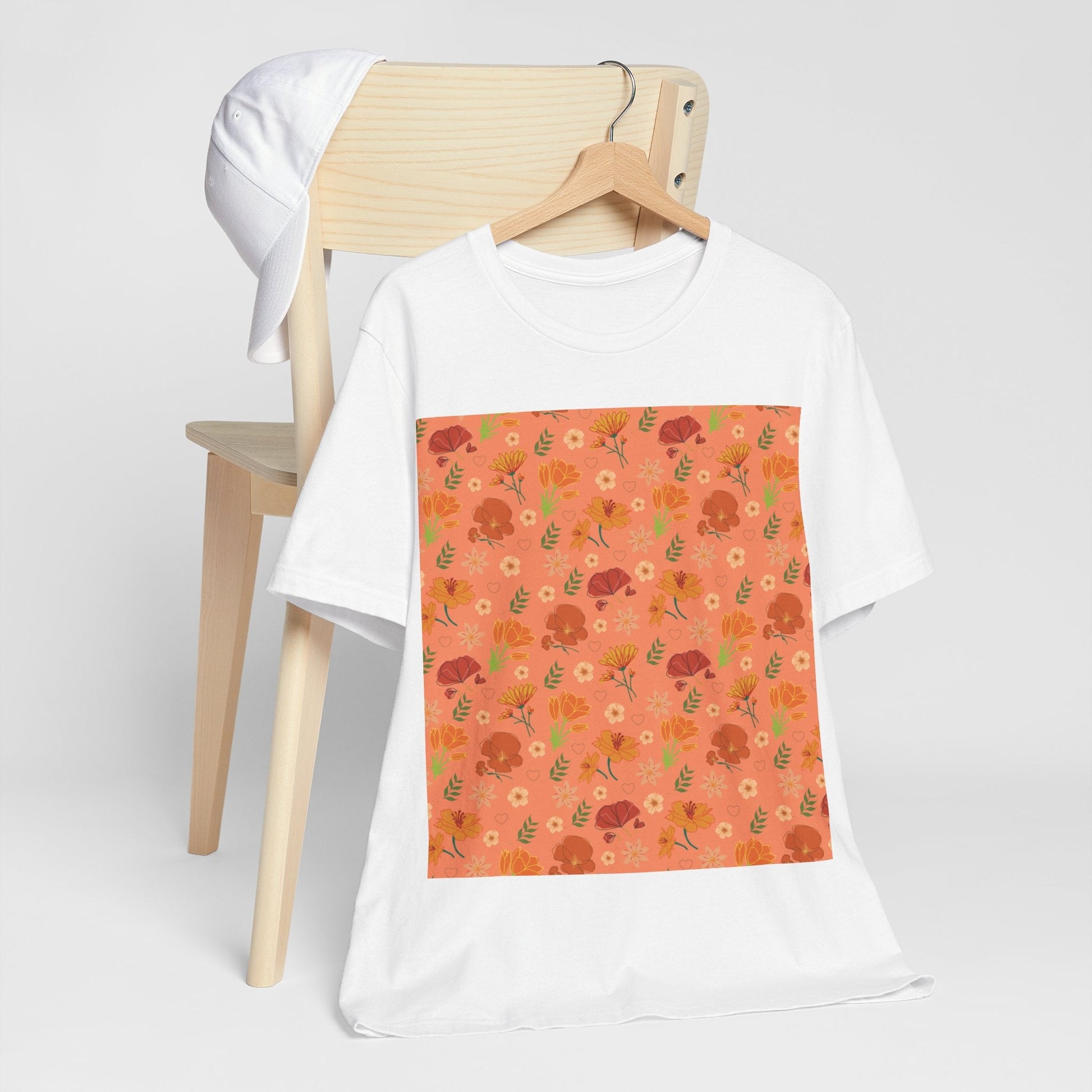 Coral Peach Meadow T - Shirt - T - Shirt - Kristine Celestine