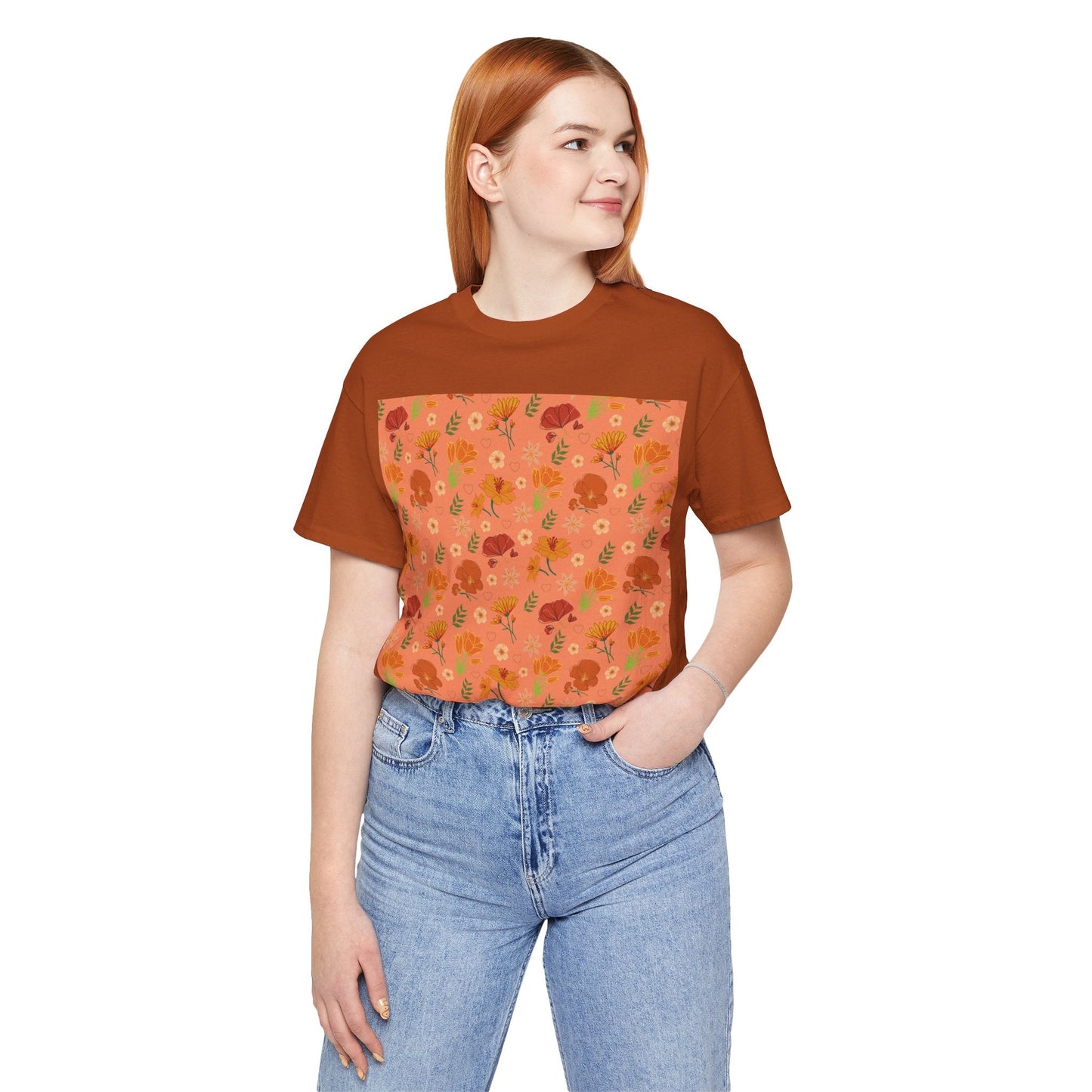 Coral Peach Meadow T - Shirt - T - Shirt - Kristine Celestine