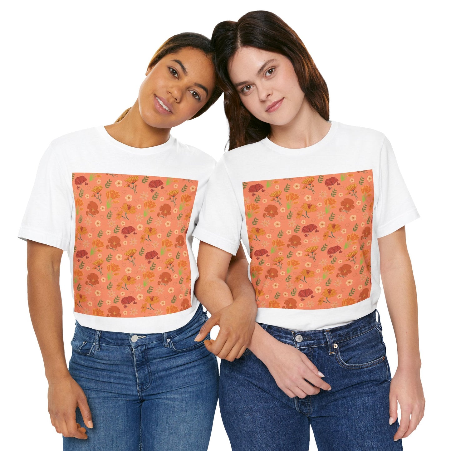 Coral Peach Meadow T - Shirt - T - Shirt - Kristine Celestine