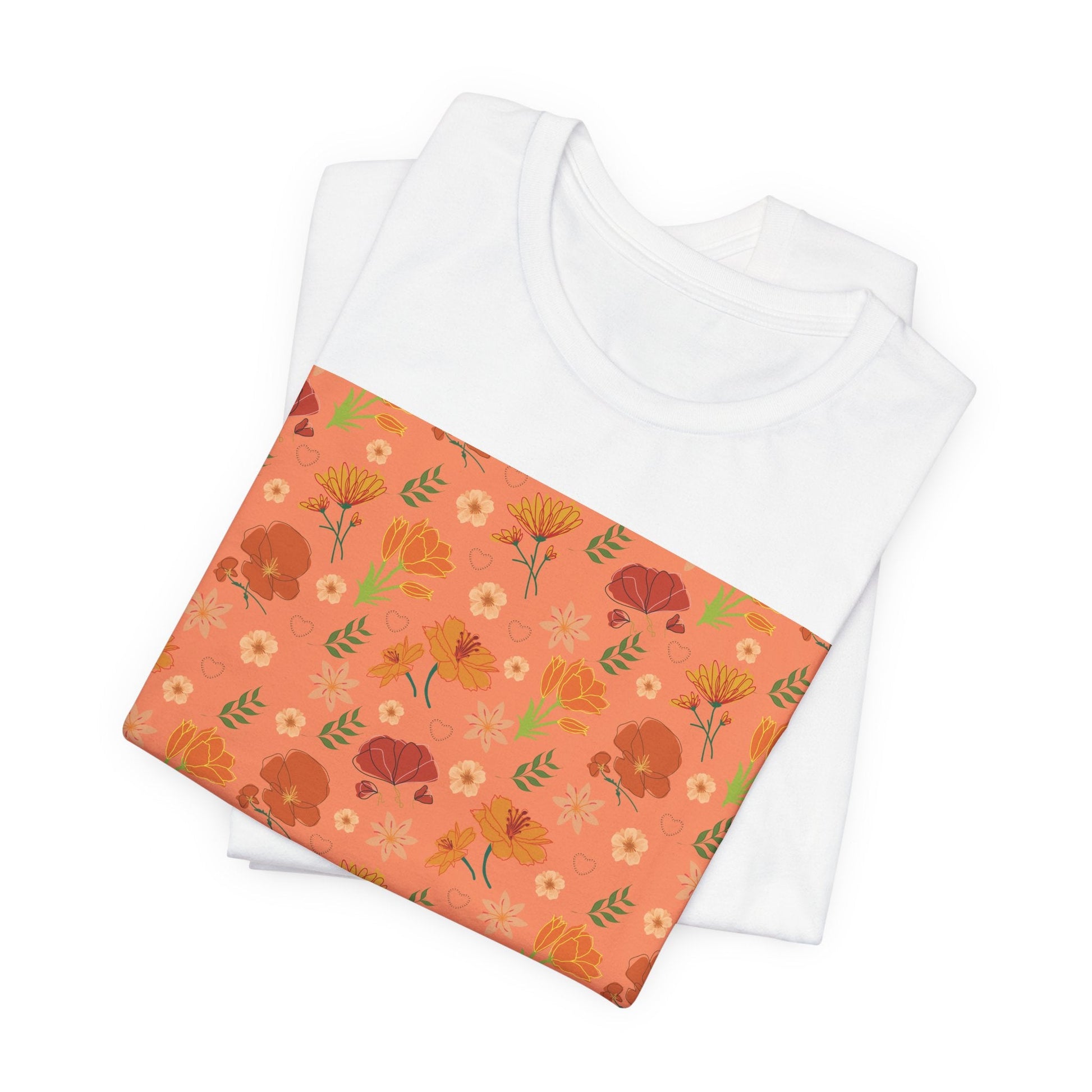 Coral Peach Meadow T - Shirt - T - Shirt - Kristine Celestine