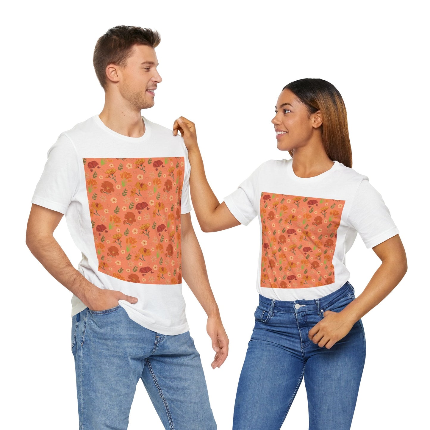 Coral Peach Meadow T - Shirt - T - Shirt - Kristine Celestine