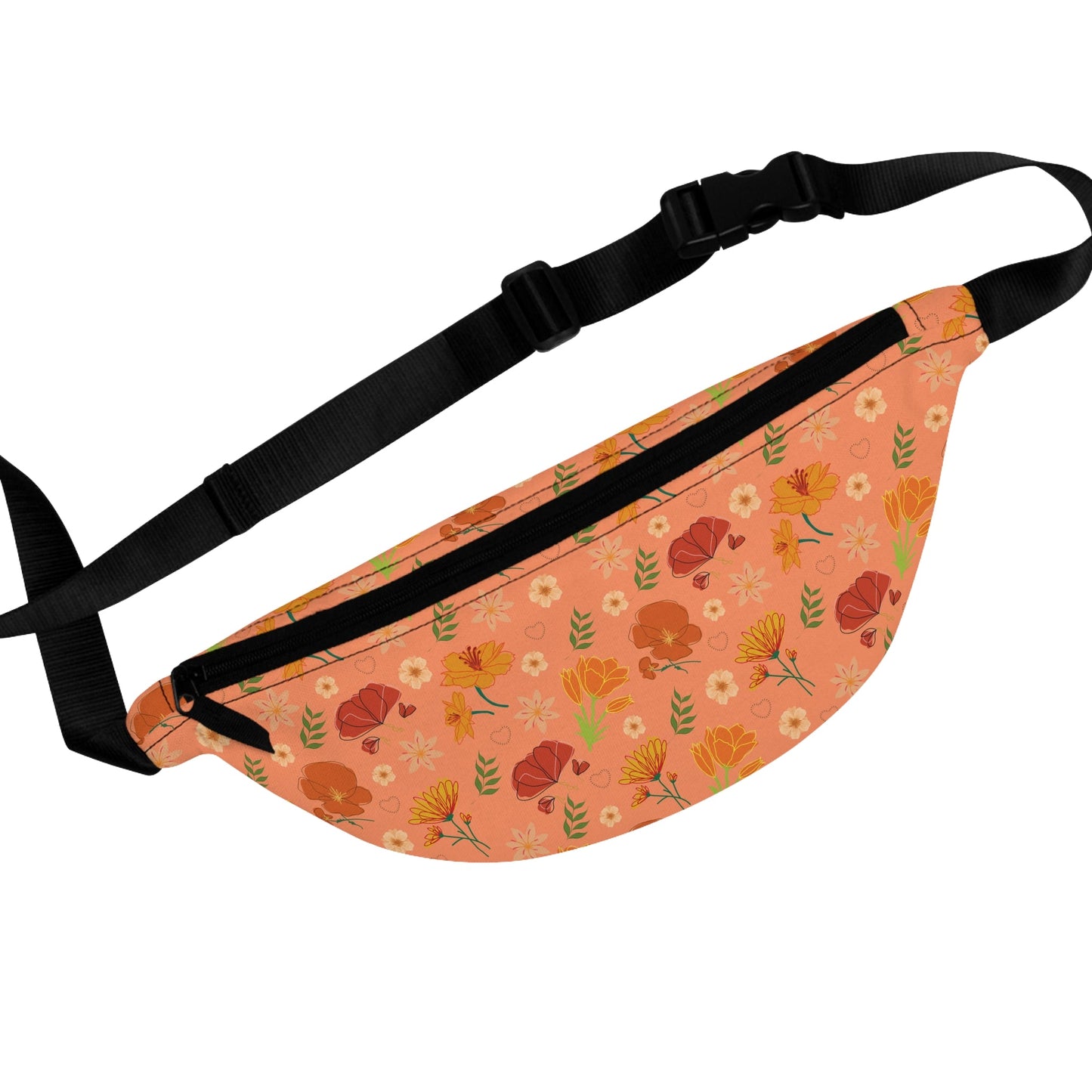 Coral Peach Meadows Fanny Pack Belt Bag Fanny Bag Waist Pack Bum Bag - Bags - Kristine Celestine