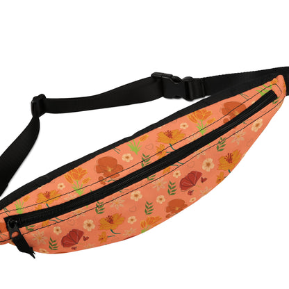 Coral Peach Meadows Fanny Pack Belt Bag Fanny Bag Waist Pack Bum Bag - Bags - Kristine Celestine