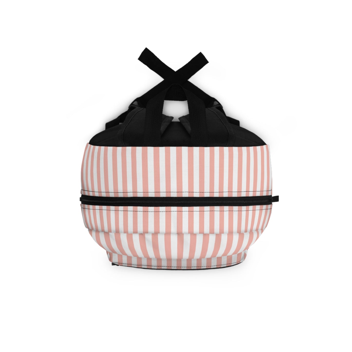 Coral Pink Stripes Backpack - Bags - Kristine Celestine