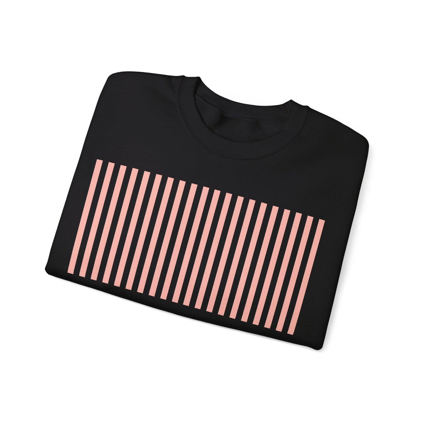 Coral Pink Stripes Crewneck Sweatshirt - Sweatshirt - Kristine Celestine