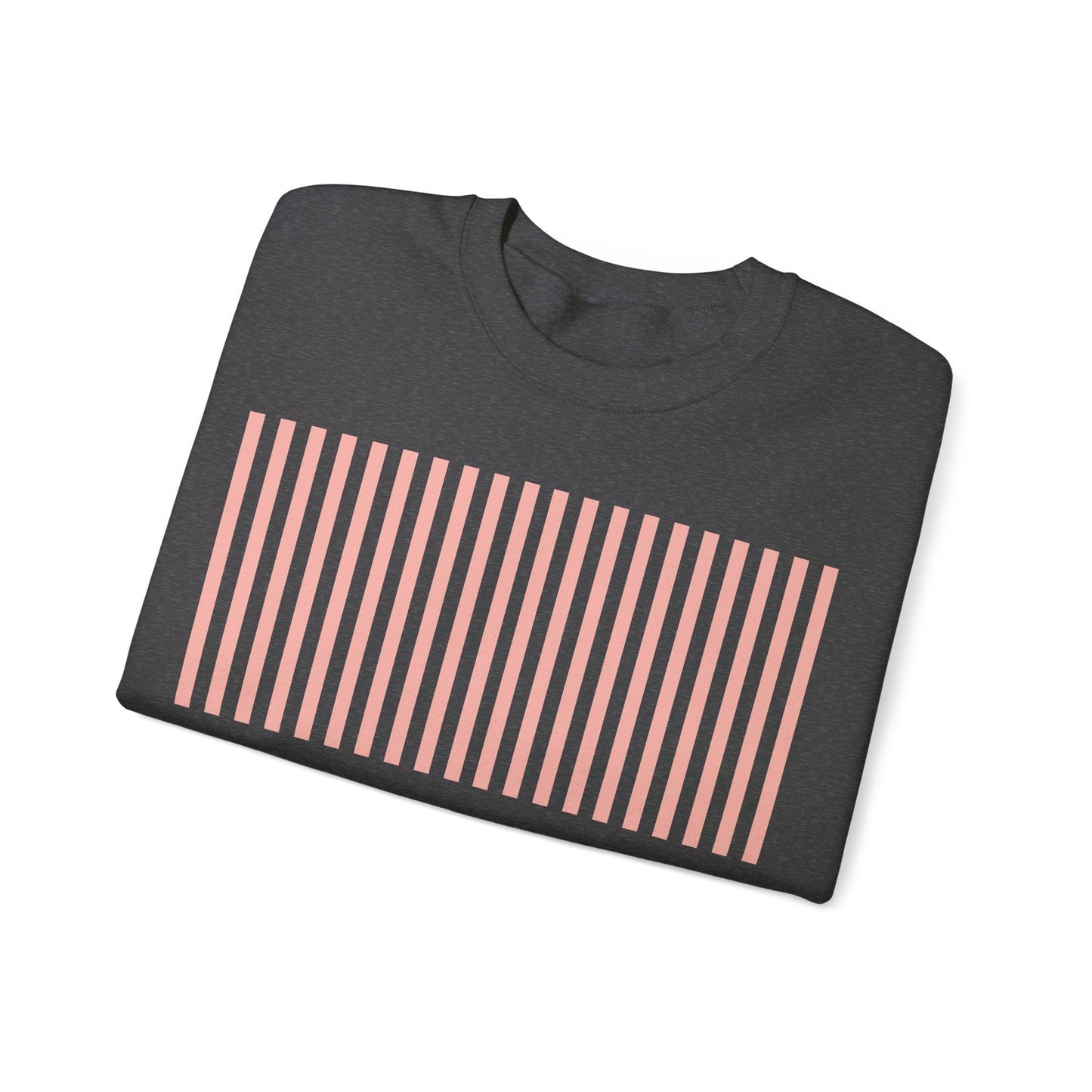 Coral Pink Stripes Crewneck Sweatshirt - Sweatshirt - Kristine Celestine