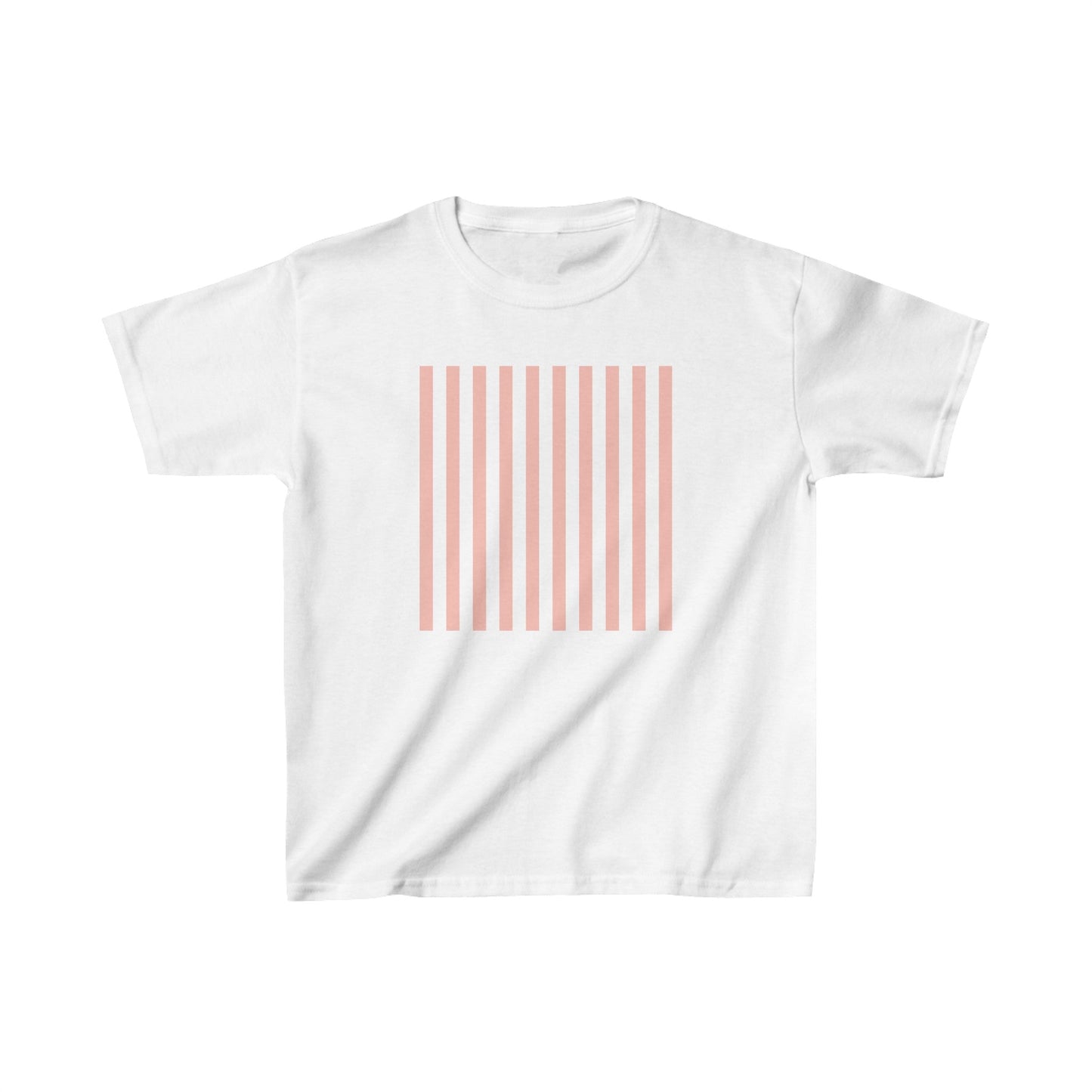 Coral Pink Stripes Kids Cotton Tee - Kids clothes - Kristine Celestine